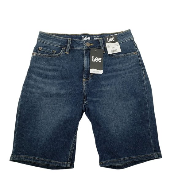 Lee Shorts New Lee Women Midrise Bermuda Jean Shorts Size 6 M
